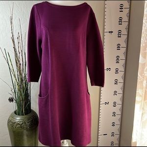 Boden Purple Ribbed Dress